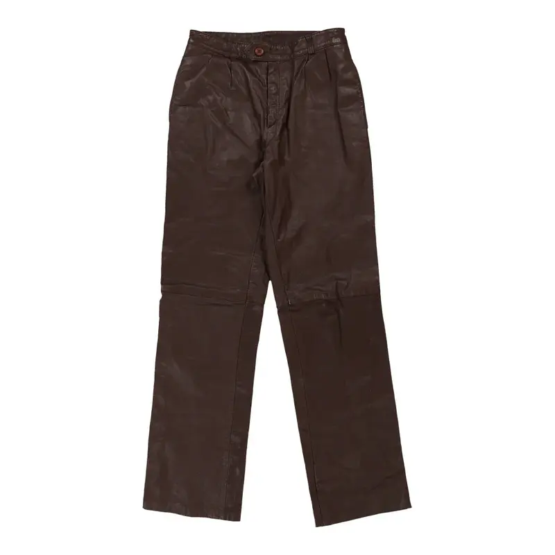 Unbranded Trousers - 28W UK 8 Brown Leather