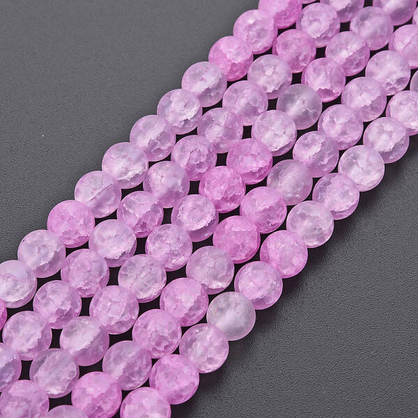Crackle Glass Beads Strands