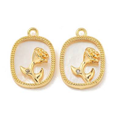 Rack Plating Brass Micro Pave Clear Cubic Zirconia Pendants