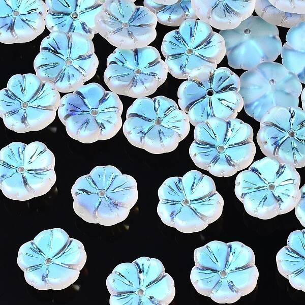 Transparent Frosted Glass Beads
