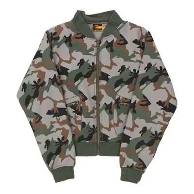 Roberto C Camo Bomber Jacket - XL Green Polyester