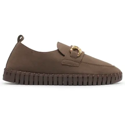 Ilse Jacobsen Tulip 3976 Textile Women's Slip On Shoes - Brown Brown - Size:US 7 Women