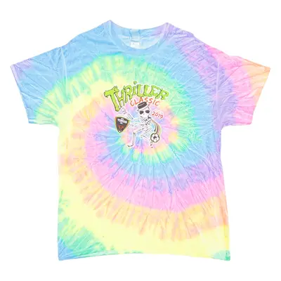COLEORTON Thriller Classics Mens Tie Dye T-Shirt Purple L