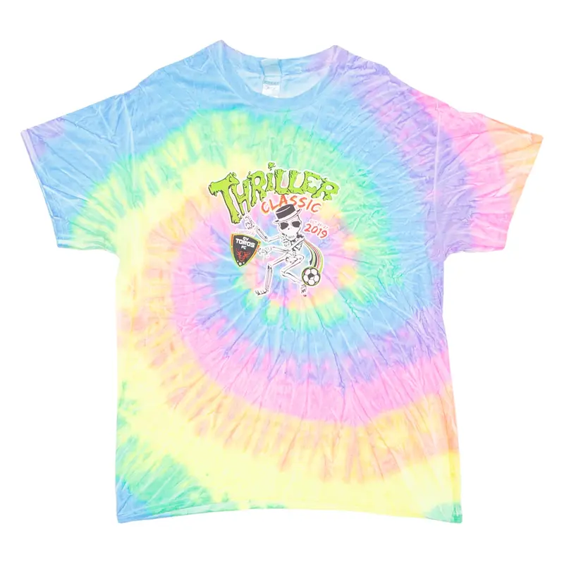 COLEORTON Thriller Classics Mens Tie Dye T-Shirt Purple L