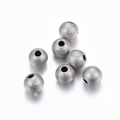 Tarnish Resistant 304 Stainless Steel Textured Beads