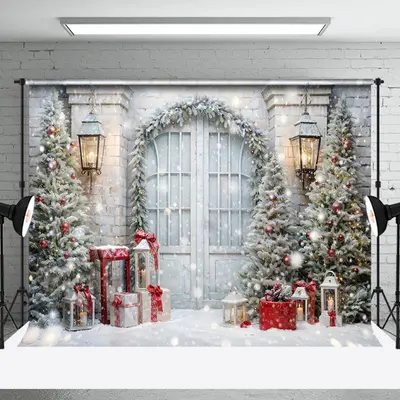 Aperturee Elegant Outdoor Scene Christmas Holiday Backdrop - Aperturee