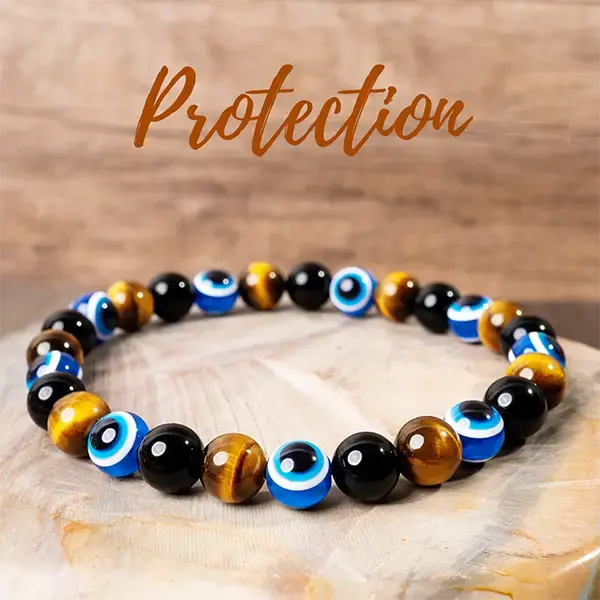 Evil Eye Protection Crystal Bracelet - Perfect for Men, Women, Couples, and Friends | Ideal for Daily Wear