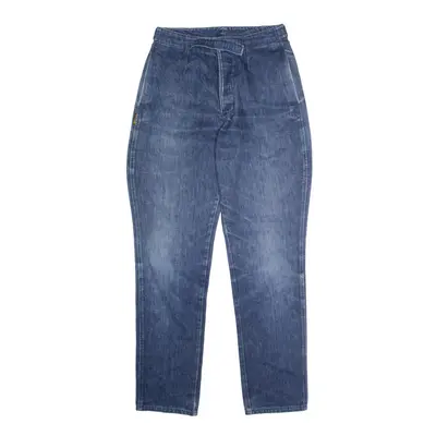 GIORGIO ARMANI High Waist Jeans Blue 90s Denim Slim Mom Stone Wash Womens W29 L33