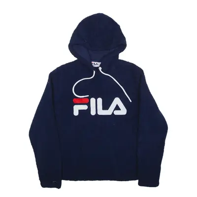 FILA Fleece Hoodie Blue Pullover Womens S