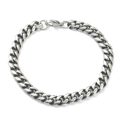 Tarnish Resistant Men's 304 Stainless Steel Cuban Link Chain Bracelets