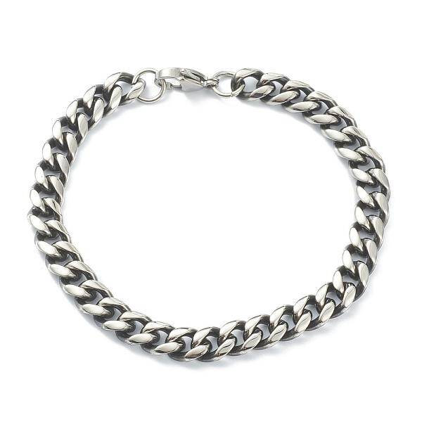 Tarnish Resistant Men's 304 Stainless Steel Cuban Link Chain Bracelets
