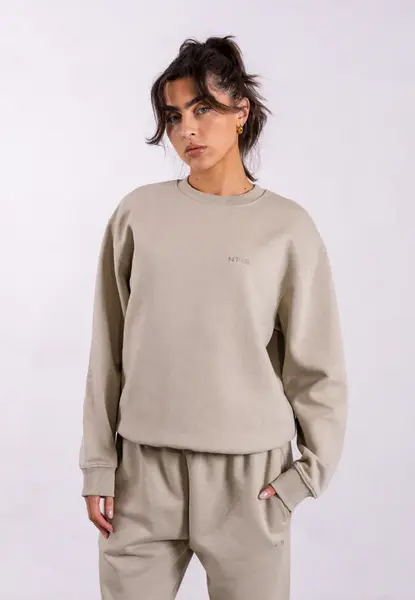 Oversized Sweatshirt, Sage Grey | Size: XS