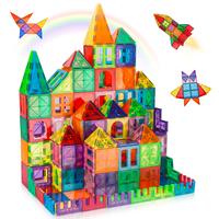 Magnetic Tiles, 80PCS Magnetic Building Toys, Magnetic Building Set for Kids, Stacking Blocks, Perfect STEM Toys Gift for Boy...