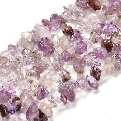 Natural Purple Lodolite Quartz Beads Strands