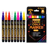 Liquid Chalk Marker Pen, 8/12pcs Washable & Dry Erase Marker Pen, Multi-purpose Markers for Chalkboard, Whiteboard, Glass Win...