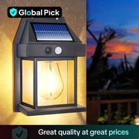 Solar Powered Outdoor Wall Light, Waterproof LED Wall Light 3 Lighting Modes, Energy Saving Night Light For Garden & Patio (1...