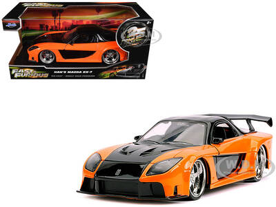 Han's Mazda RX-7 RHD (Right Hand Drive) Orange and Black The Fast and the Furious: Tokyo Drift (2006) Movie 25 Years of Fa...