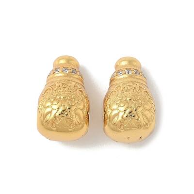 Matte Gold Color 925 Sterling Silver 3 Hole Guru Beads