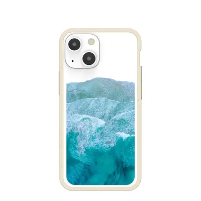 Clear Waves iPhone 13 Mini Case With London Fog Ridge
