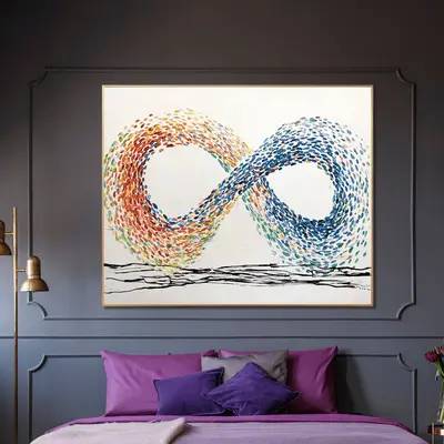 Large Abstract Colorful Paintings On Canvas Modern Textured Wall Art Impasto Painting Oil Painting Creative Fine Art | INFINI...