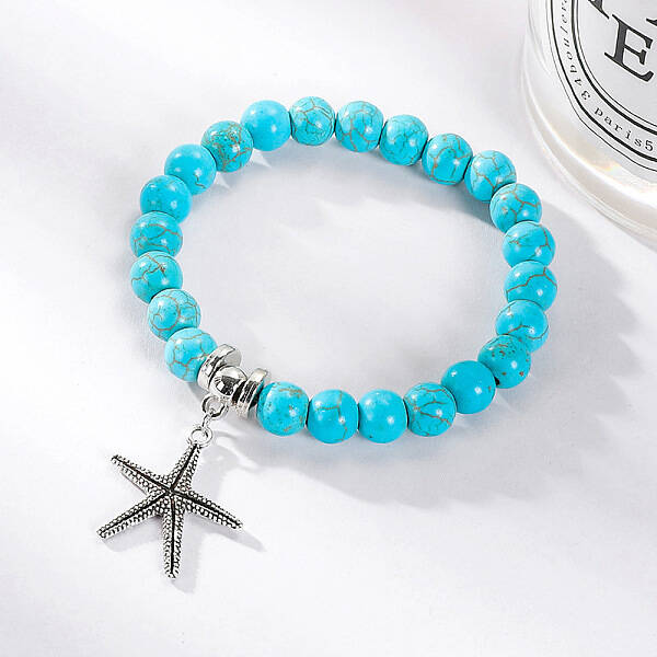 Beaded Bracelet Women's Set Popular Bohemian Ethnic Style Turquoise Bracelet