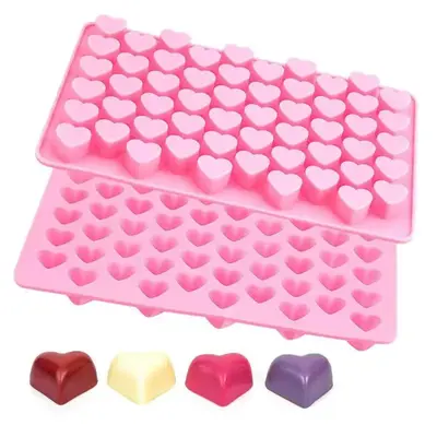 Heart Shape Chocolate Mold, 1 Count Plastic Candy Mold, Ice Cube Mold, Kitchen Baking Tools Tools Party Supplies, Ice Maker...