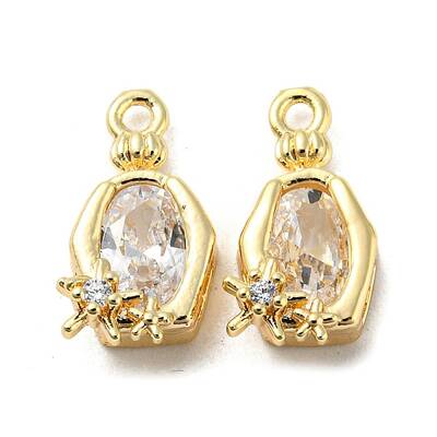 Brass Pendant with Clear Glass