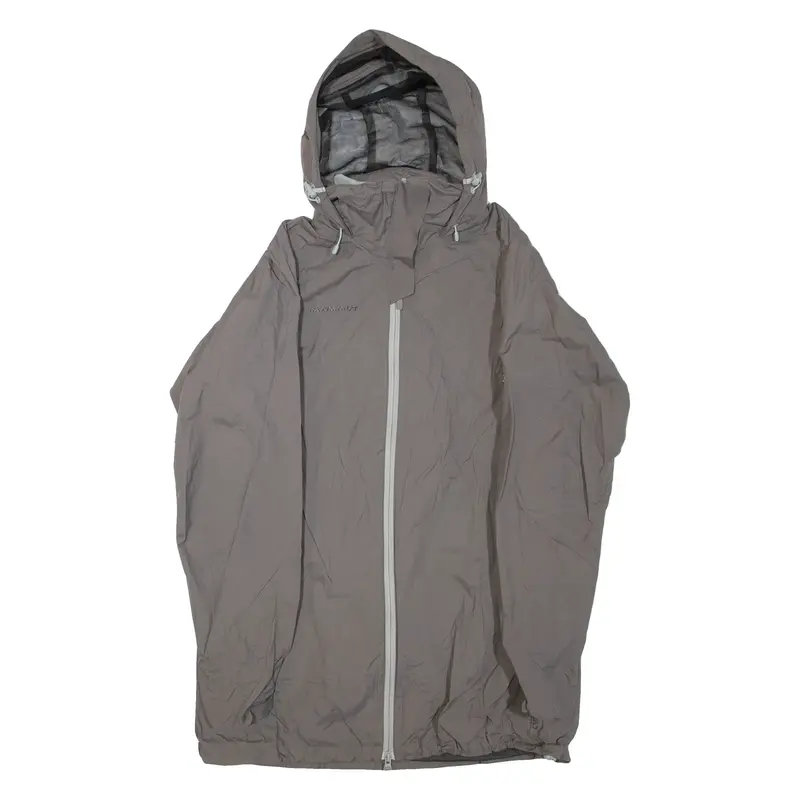 MAMMUT Mens Rain Jacket Grey Hooded L