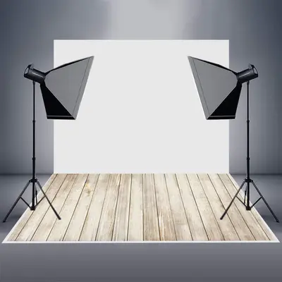 Village White Vertical Wood Board Rubber Floor Mat - Aperturee