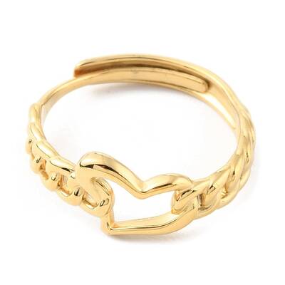 304 Stainless Steel Hollow Heart Adjustable Rings