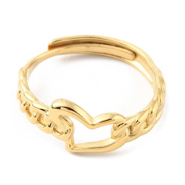 304 Stainless Steel Hollow Heart Adjustable Rings