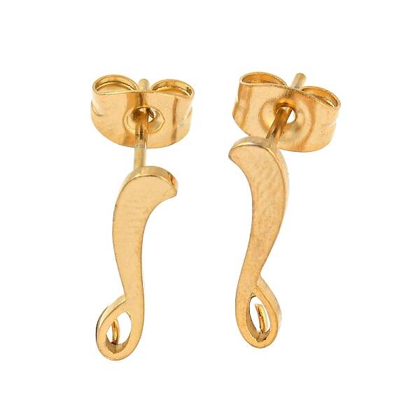 Ion Plating(IP) 304 Stainless Steel Stud Earring Findings