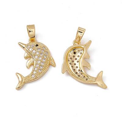 Brass Micro Pave Cubic Zirconia Pendant