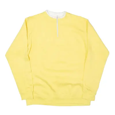 CARE Sweatshirt Yellow 1/4 Zip 90s Womens L