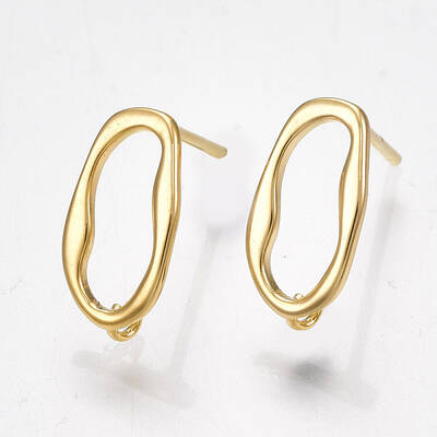 Brass Stud Earring Findings