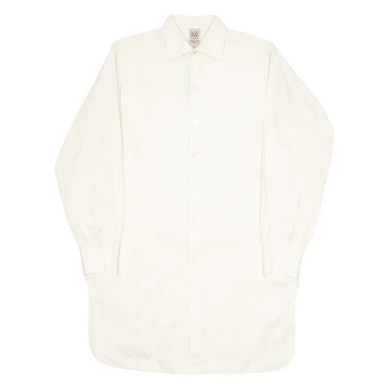 DURABLE Long Mens Plain Shirt Cream Long Sleeve M