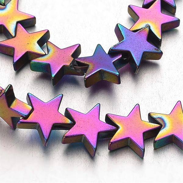 Electroplate Non-magnetic Synthetic Hematite Bead Strands