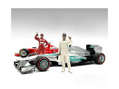 Racing Legends 2000's Figures A and B Set of 2 for 1/18 Scale Models by American Diorama