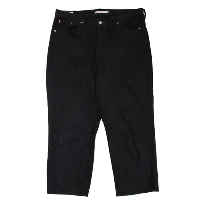 LEVI'S Ribcage Premium Womens Jeans Black Relaxed Skinny W38 L26