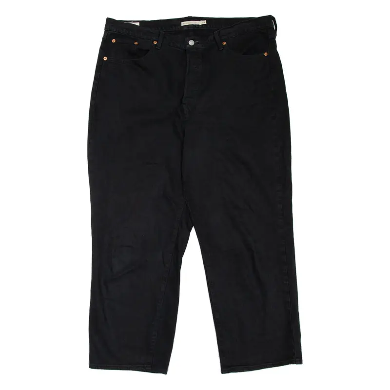 LEVI'S Ribcage Premium Womens Jeans Black Relaxed Skinny W38 L26