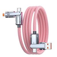 Type-C USB-C Nylon Braided Charging Data Cable, 1 Count 4 in 1 Universal Cellphone Data Cable, Durable Charging Cable for iOS...