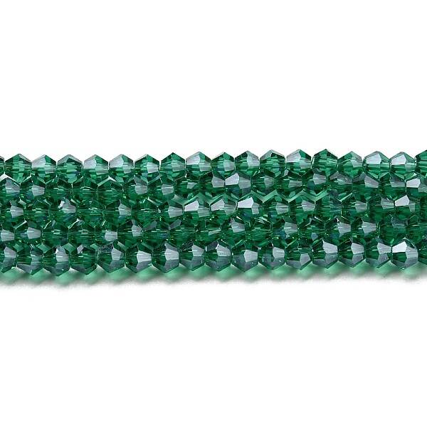 Transparent Electroplate Glass Beads Strands