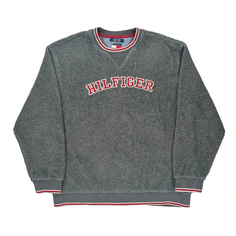 Tommy Jeans Spellout Fleece - XL Grey Polyester