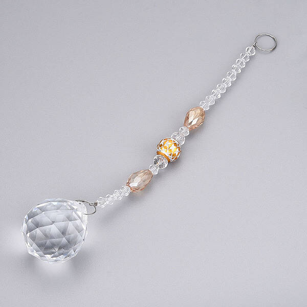 Faceted Crystal Glass Ball Chandelier Suncatchers Prisms