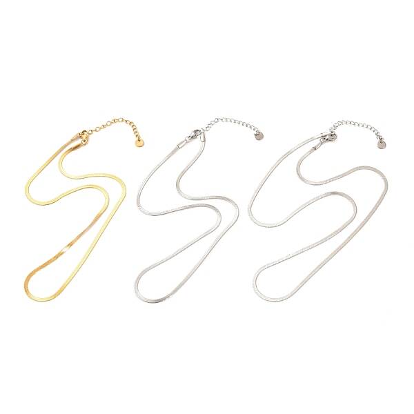 304 Stainless Steel Snake Chain Necklaces