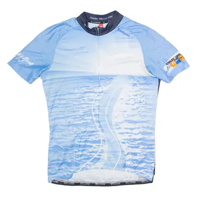CUORE Full Zip Cycling Mens Jersey Blue 1/4 Zip XL