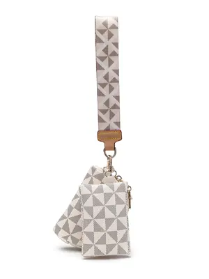 Women's Fashionable Geometric Pattern Zipper Coin Purse & Key Holder, Casual Versatile Pvc Coin Purse & Key Holder, Trendy Al...