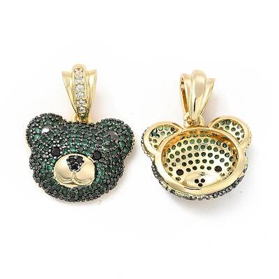 Brass Micro Pave Cubic Zirconia Pendant