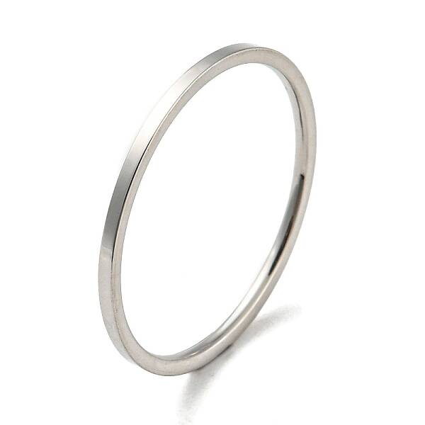 Non-Tarnish 304 Stainless Steel Simple Plain Band Finger Ring for Women Men