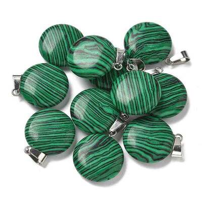 Synthetic Malachite Pendants